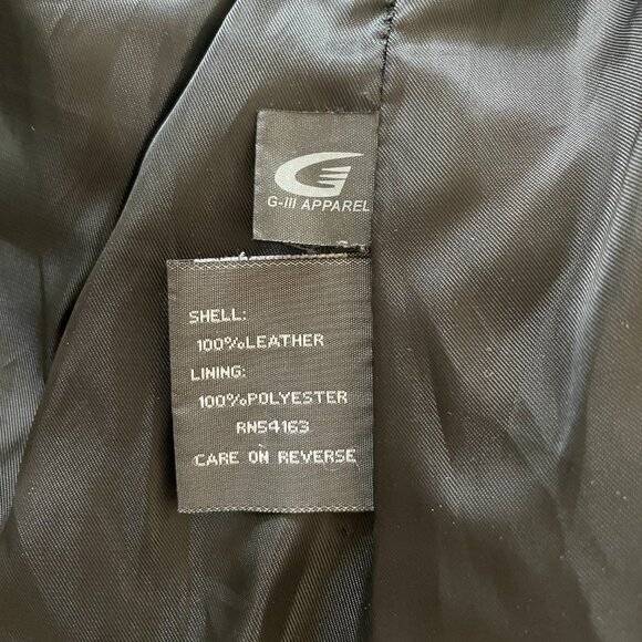 Kenneth Cole Reaction Women's Genuine Leather Jacket Fitted Size Medium - Picture 6 of 8